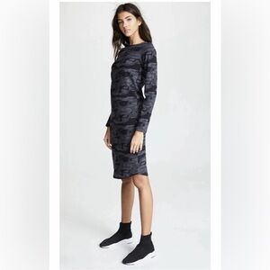 Monrow Camo Long Sleeve Dress